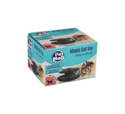 Pet cat toy magic foldable ring