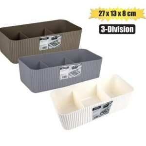 Organiser shell pattern 3-div 27x13x8cm