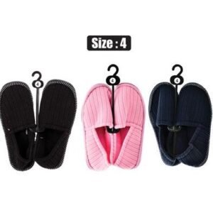 Slipper w/binding & tpr-sole size 4