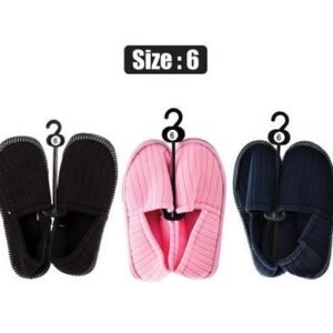 Slipper w/binding & tpr-sole size 6